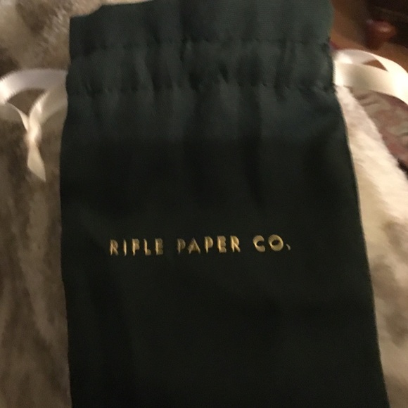 NWT Rifle Paper Co. Brass gold tone plated & enamel cuff - GARDEN PARTY design - Picture 6 of 7